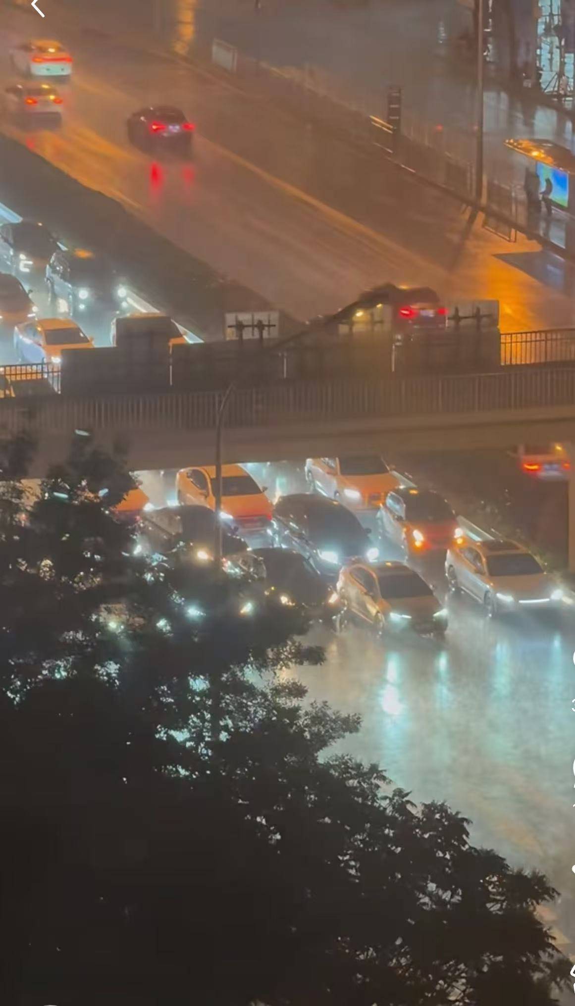 为躲冰雹在环路桥下违停致严重拥堵，专家指出此举已违法
